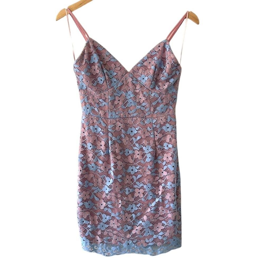 Revolve superdown lace pink and purple mini dress womens size medium